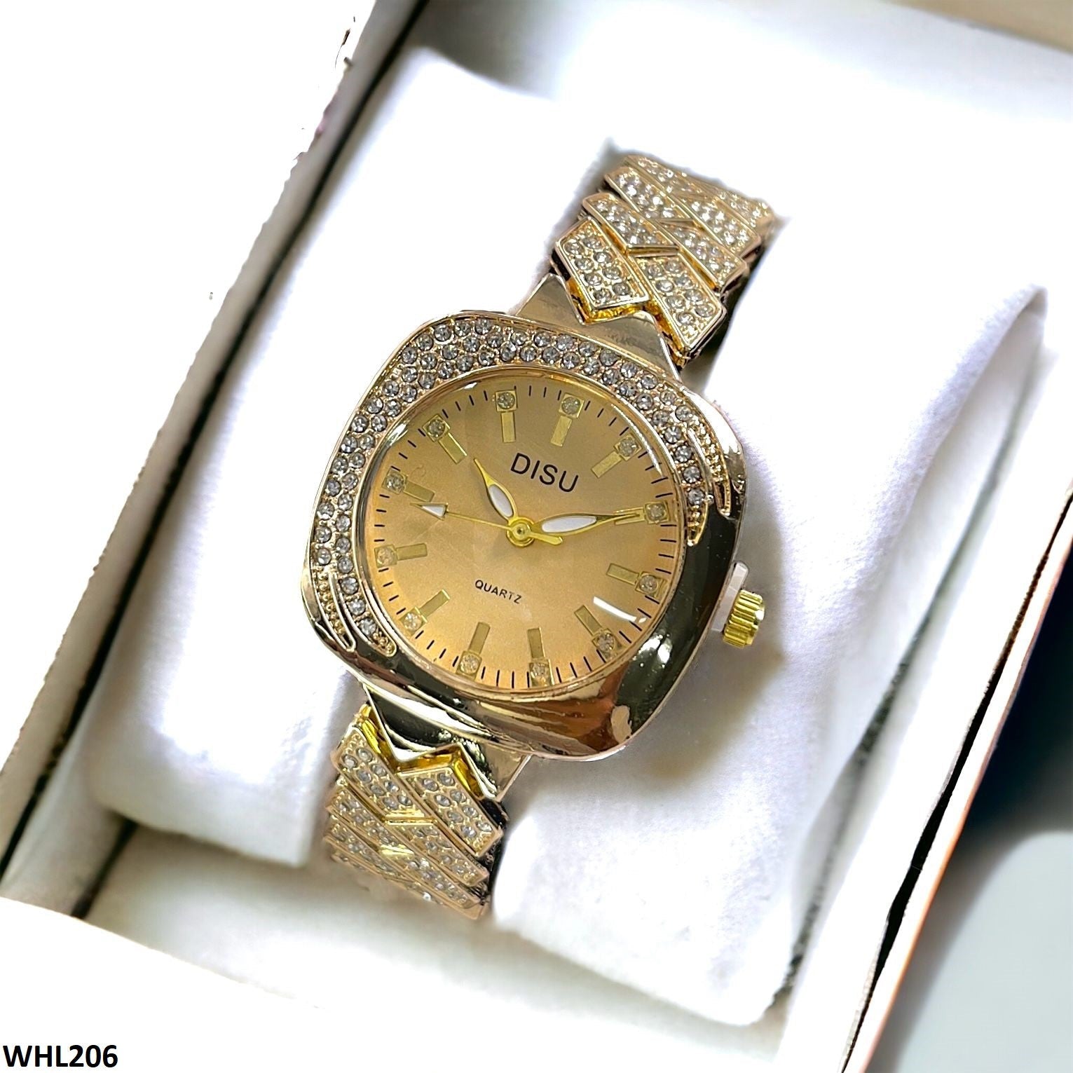 WHL206 YNG Cut Strap Round Dial Quartz Watch - WHL