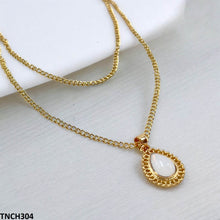 TNCH304 YYE Double Chain/Tear Drop Necklace - TNCH