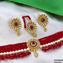 PCKH00220 MZM Oval Pearl Choker Set - PCKH