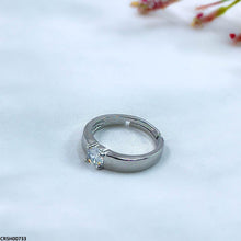 CRSH00733 ZFQ Round Stone Plain Ring Adjustable - CRSH