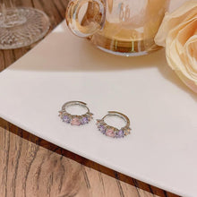 TEHH00412 HJF Multi Stone Hoops Pair - TEHH