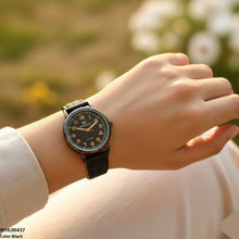 WHL00437 BWS Round  Bezel Numbering Dial Leather Strap Women's Watch - WHL
