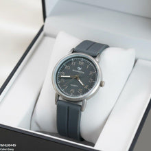 WHL00449  BWS Grey Bezel  Magnetic Rubber Strap Women's Watch - WHL