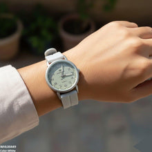WHL00449  BWS Grey Bezel  Magnetic Rubber Strap Women's Watch - WHL