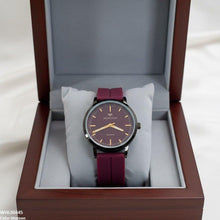 WHL00445 BWS Round  Bezel Magnetic Rubber Strap Women's Watch - WHL