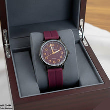 WHL00444 BWS Round  Bezel Magnetic Rubber Strap Women's Watch - WHL