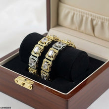 LBH00003 ANI Rectangle Stone Bangle Set - LBH