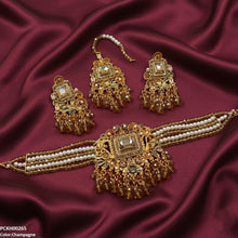 PCKH00265 SDQ Rectangle Pearl Drop Choker Set - PCKH