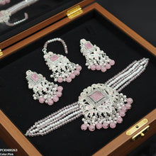 PCKH00263 SDQ Rectangle Flower Choker Set - PCKH