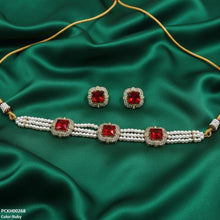 PCKH00268 MZM Square Pearl Choker Set - PCKH