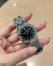 WHL00610 HWR Round Rhinestone Bezel Women's Watch - WHL