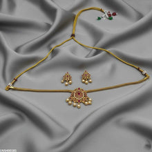 LNSH00181 ANI Oval/Tear Pearl Drop Necklace Set - LNSH