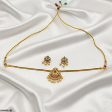 LNSH00183 ANI Tear Pearl Drop Necklace Set - LNSH