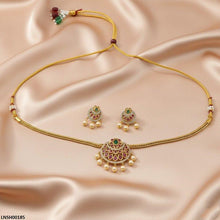 LNSH00185 ANI Moon Flower Pearl Drop Necklace Set - LNSH