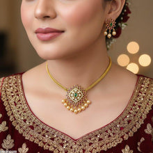 LNSH00188 ANI Flower Pearl Drop Necklace Set - LNSH
