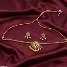 LNSH00188 ANI Flower Pearl Drop Necklace Set - LNSH