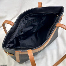 HBGP00068 Verona Contrast Tote Bag - Black