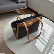 HBGP00068 Verona Contrast Tote Bag - Black