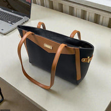 HBGP00068 Verona Contrast Tote Bag - Black