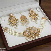 PCKH00271 SDQ Tear Flower Pearl Choker Set - PCKH