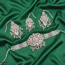 PCKH00272 SDQ Tear Flower Pearl Choker Set - PCKH