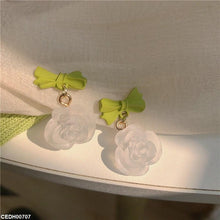 CEDH00707 YQG Bow Flower Drop Earrings - CEDH