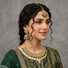 LNSH00234 ANI Tear Pearl Drop Rajwari Necklace Set - LNSH