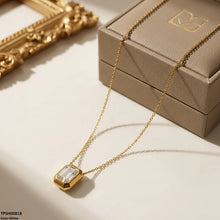 TPSH00818 MMJ Stainless Steel Rectangle Drop Pendant - TPSH